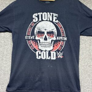 WWE Wrestling Stone Cold Steve Austin Skull T-shirt Black Size Large